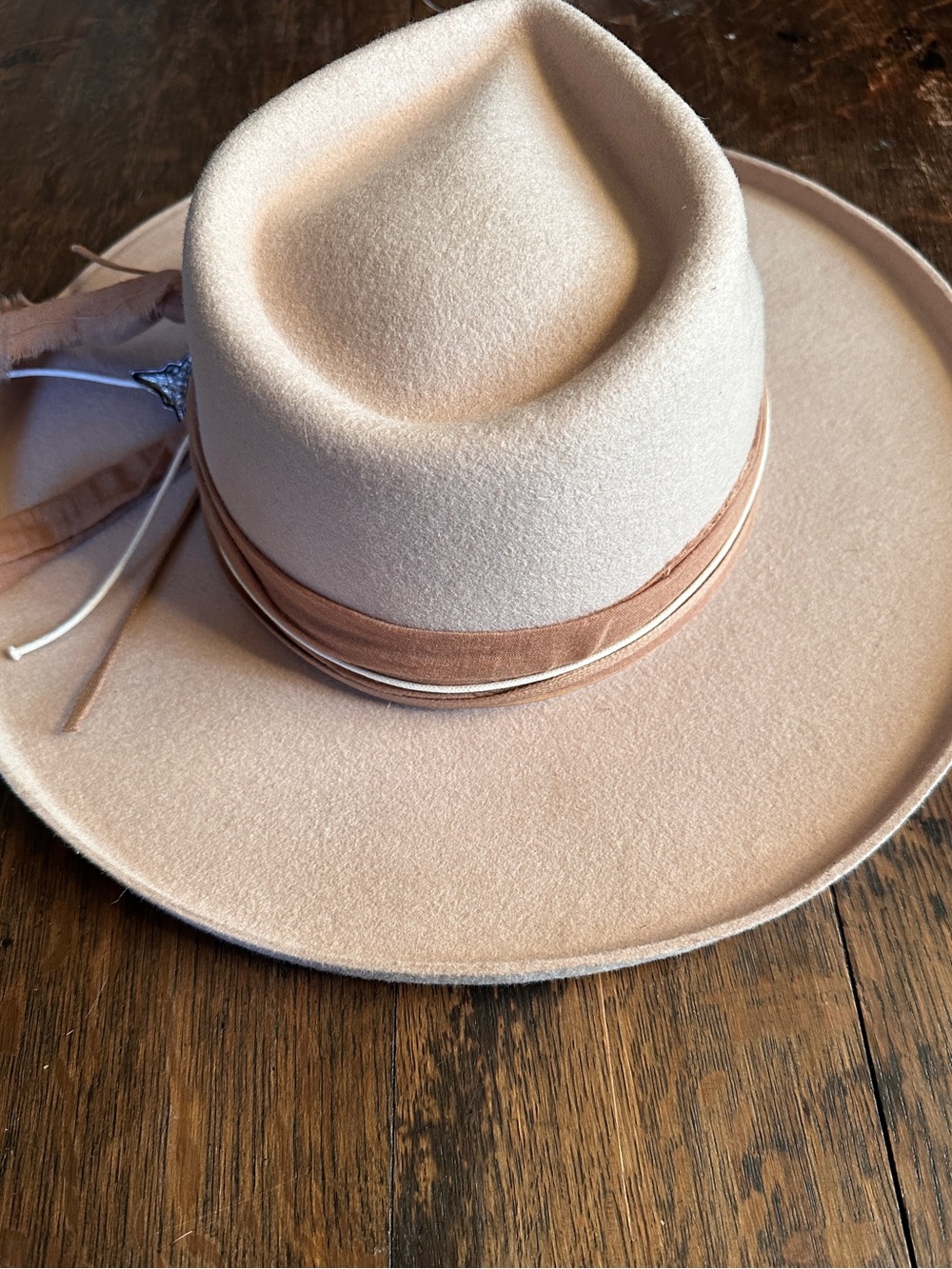 Gigi Pip Monroe Rancher Australian Wool Hat 57 Grey/Oatmeal - Picture 10 of 14
